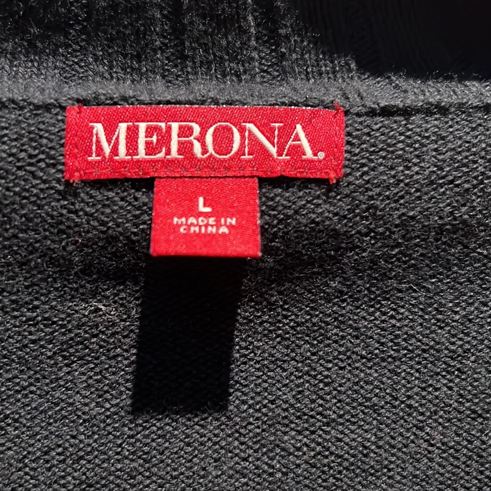 Merona black 1/4 zip sweater | L - Picture 2 of 5